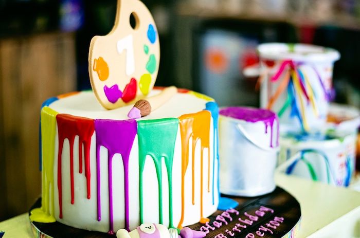 Paint Party Cake Ideas